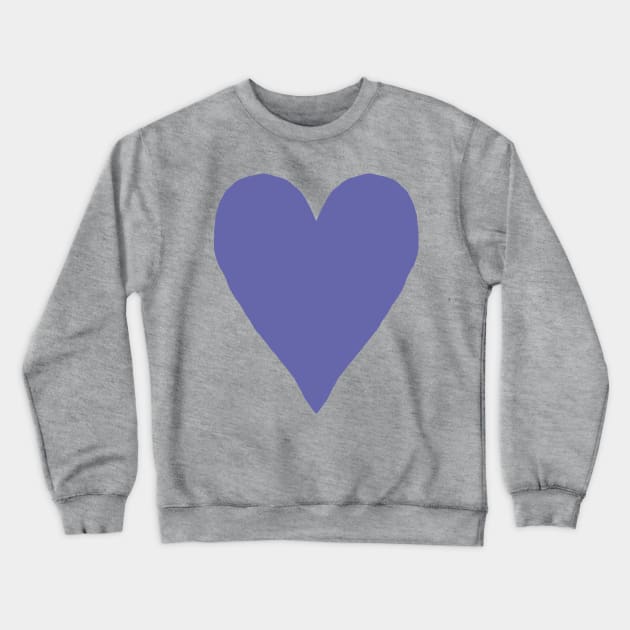 Very Peri Periwinkle Blue Heart Color of the Year 2022 Crewneck Sweatshirt by ellenhenryart